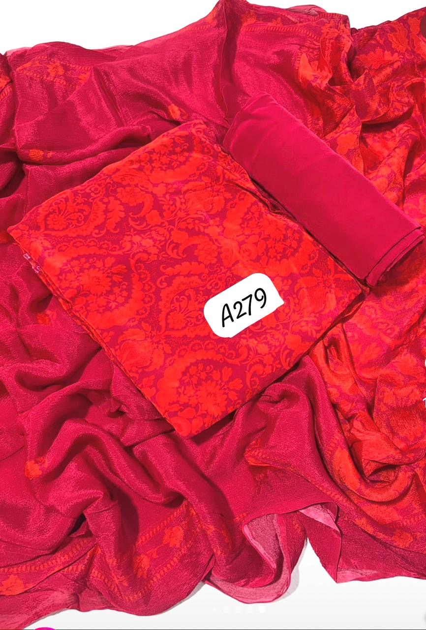 Crepe prints with dupatta