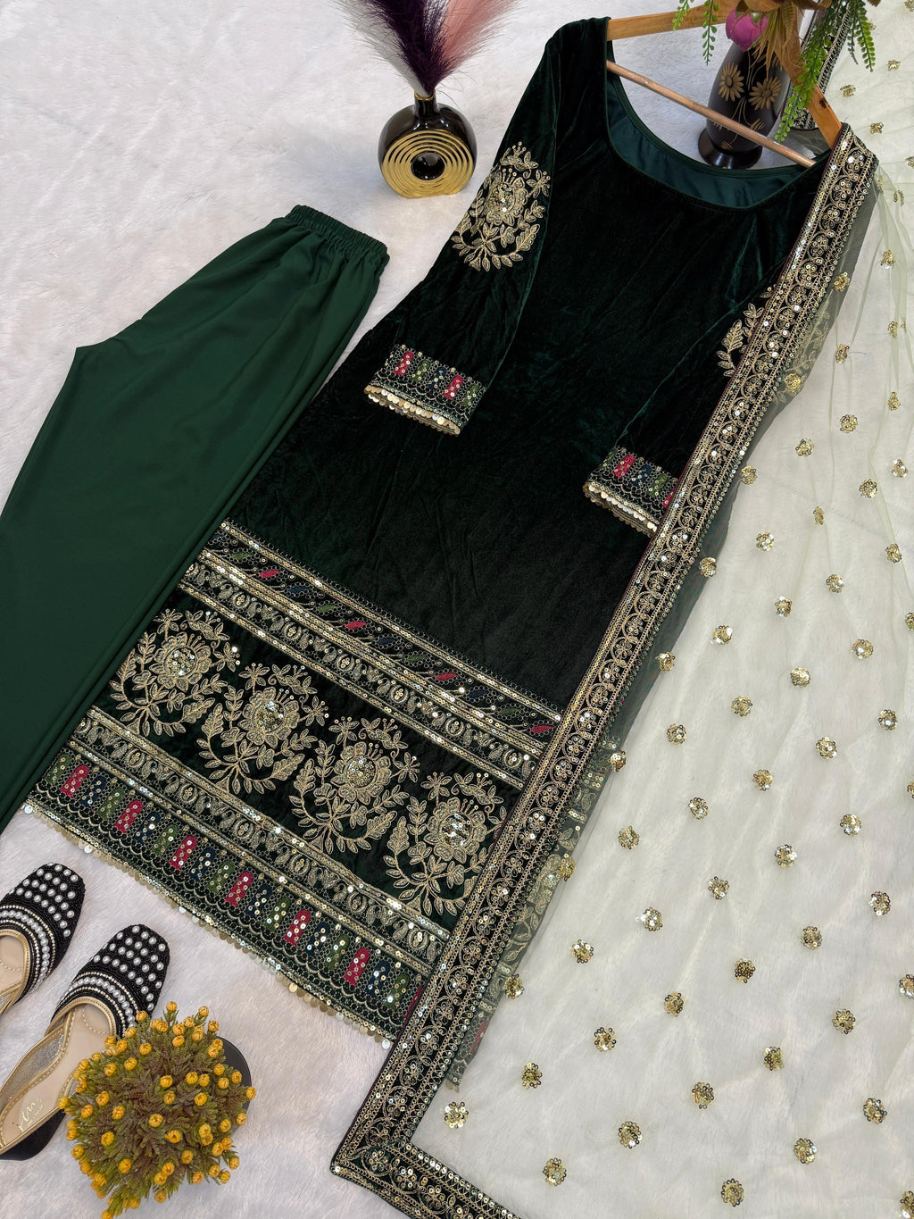 velvet stitched