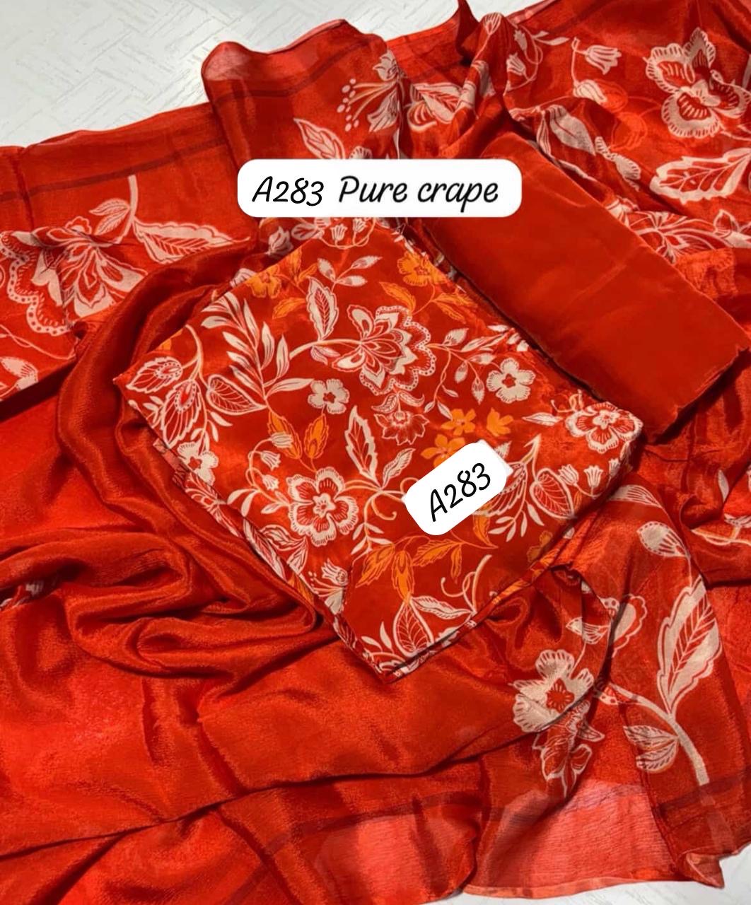 Crepe prints with dupatta