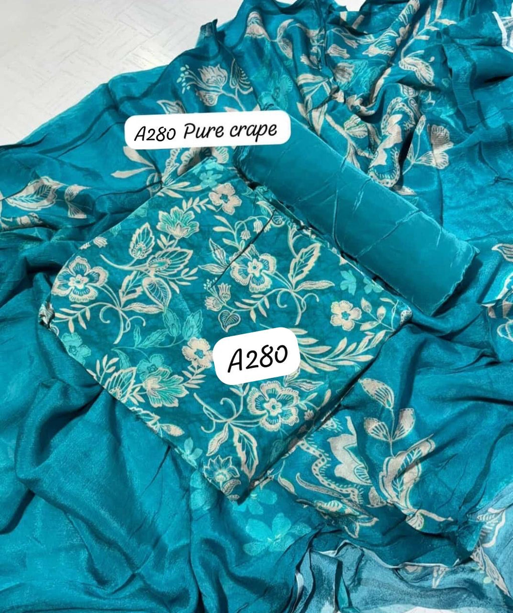 Crepe prints with dupatta