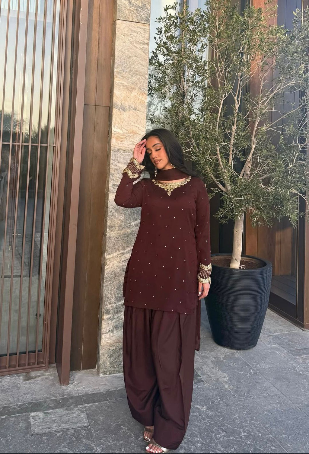 Georgette farshi salwar