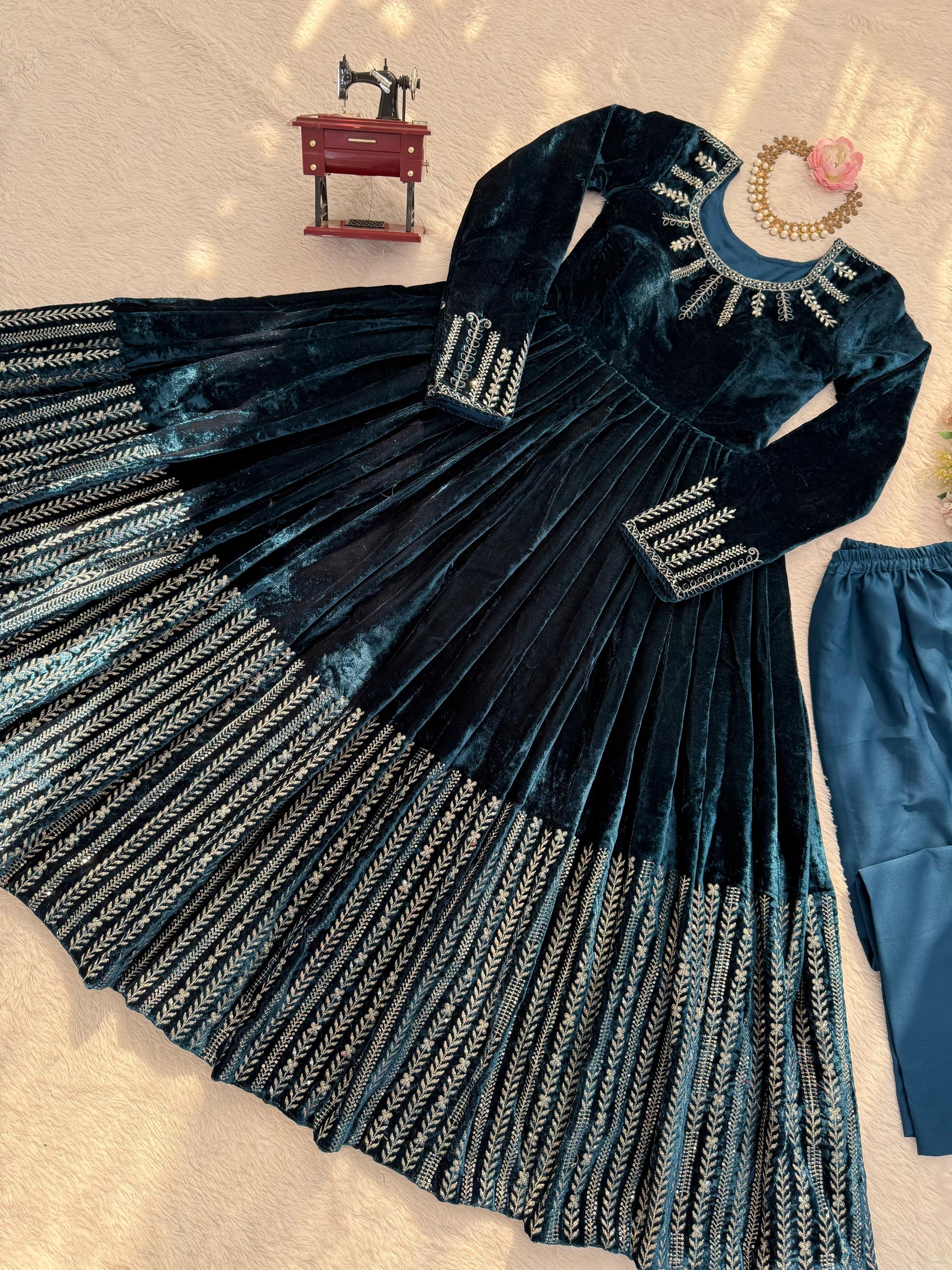 Velvet gown