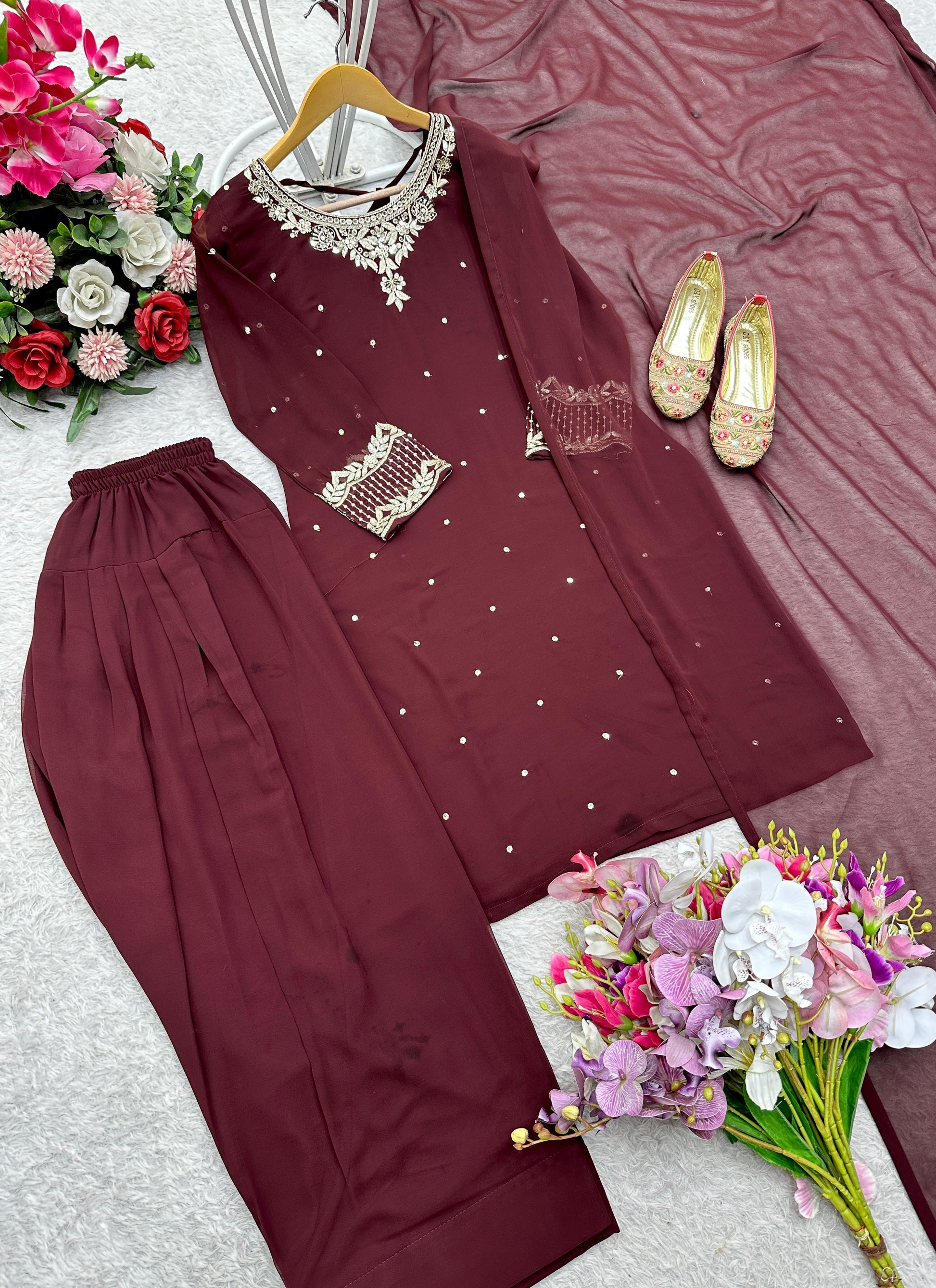 Georgette farshi salwar