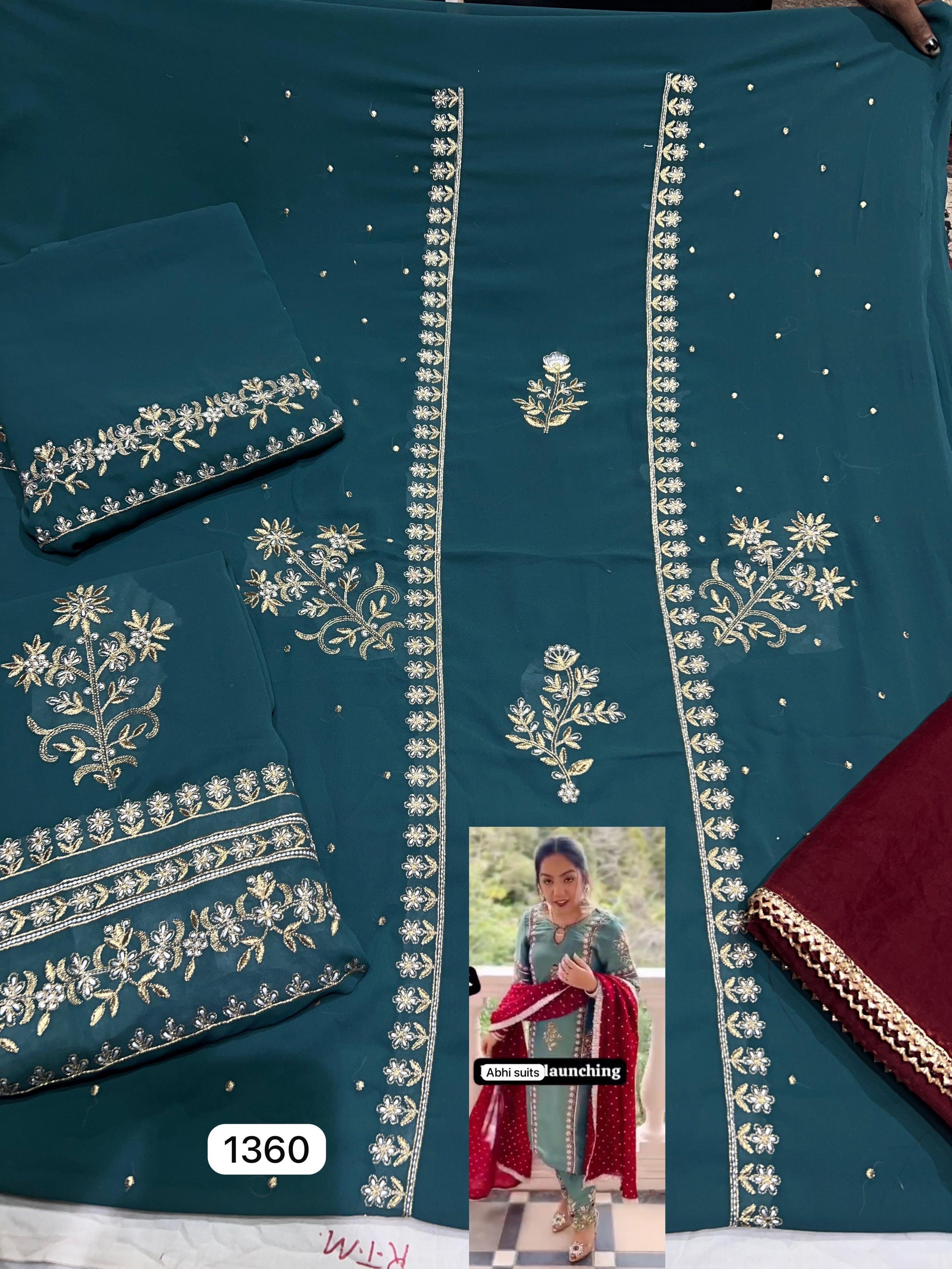 Georgette unstitched suit