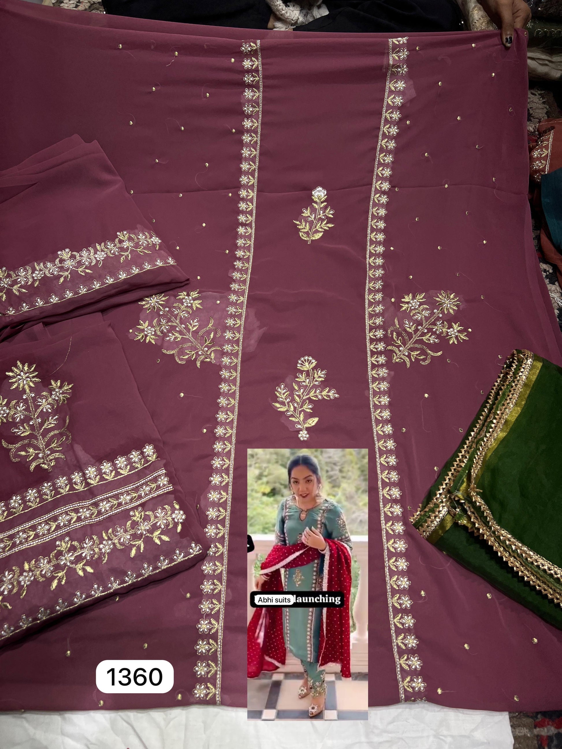 Georgette unstitched suit