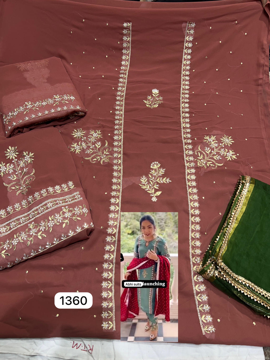 Georgette unstitched suit