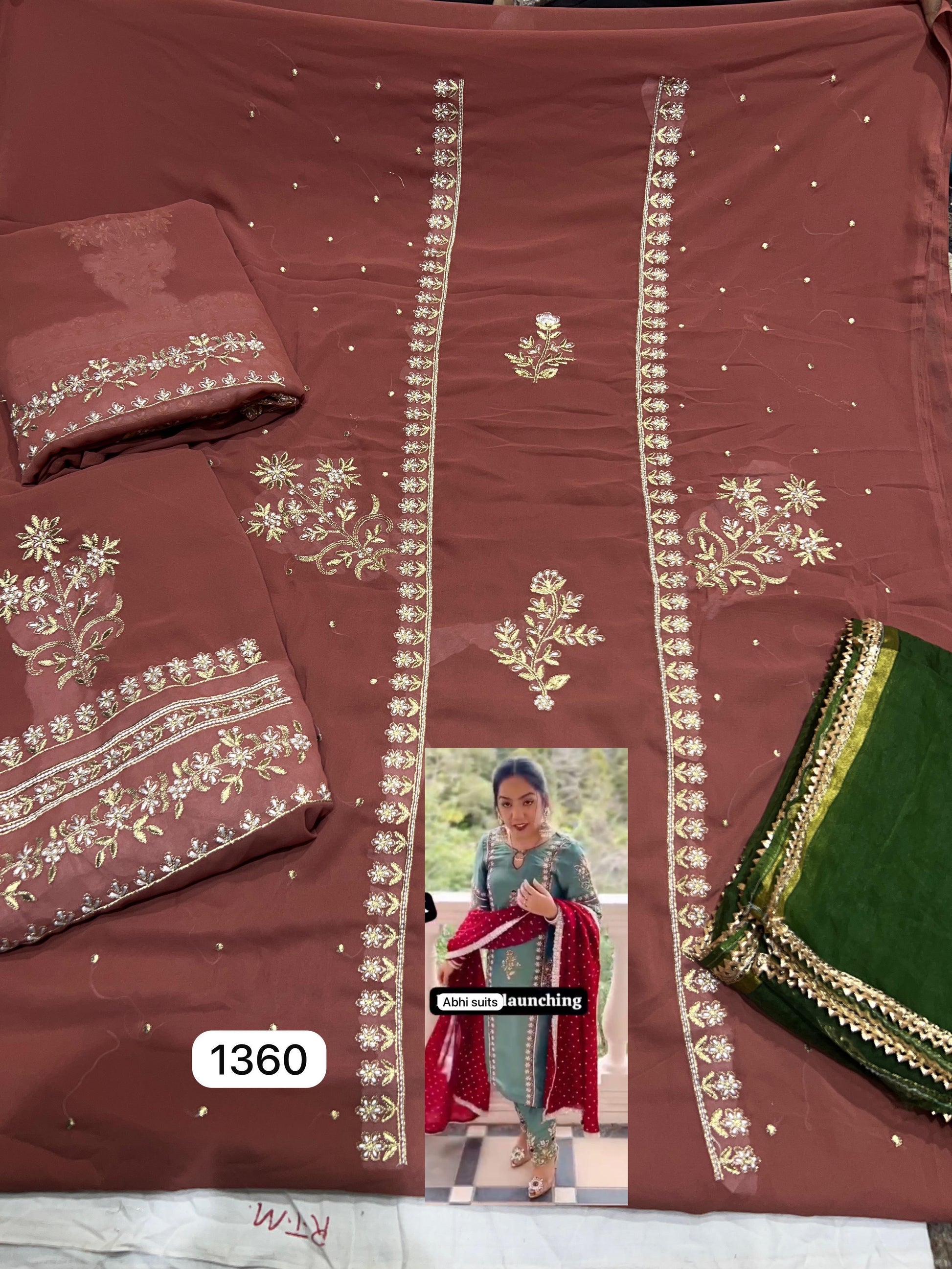 Georgette unstitched suit