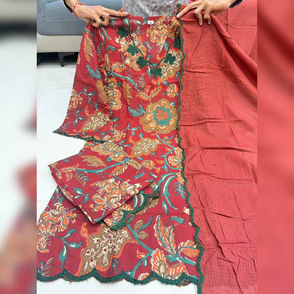 Pure cotton stitched suit