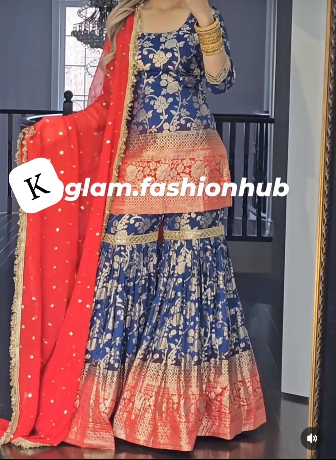 Lehnga/sharara fabric with dupatta