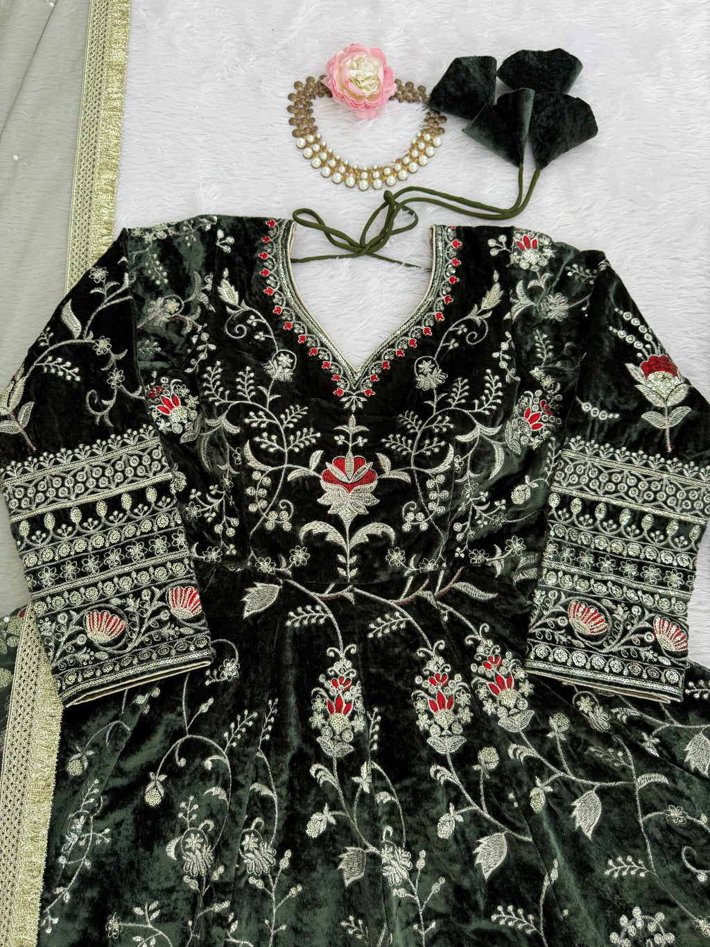 Velvet anarkali