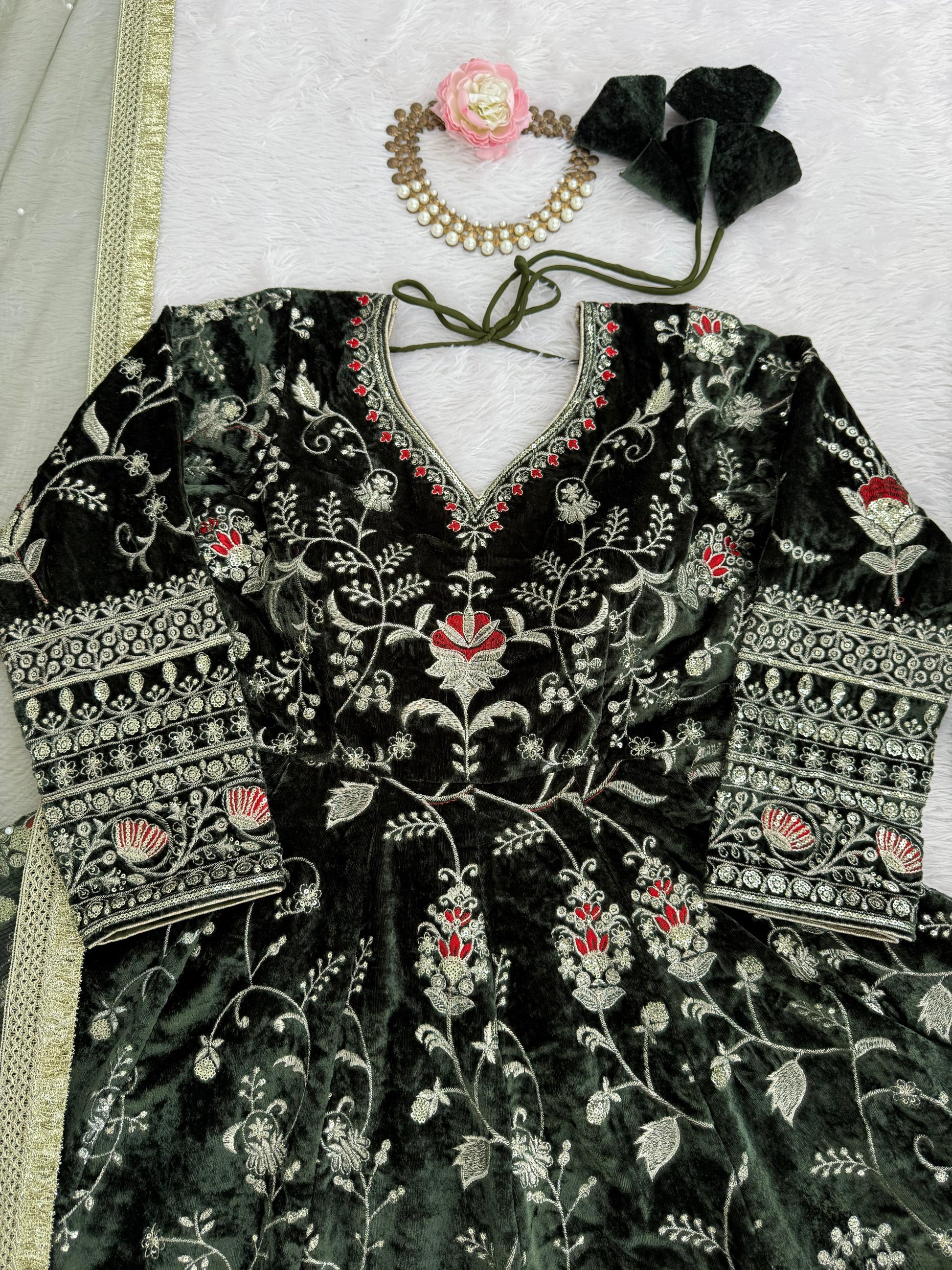 Velvet anarkali