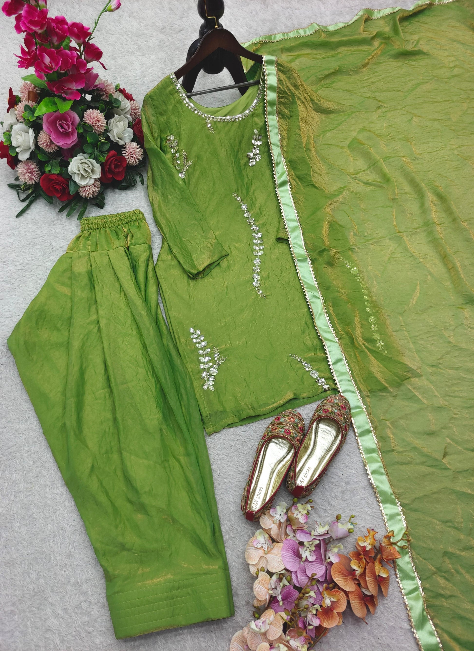 fendy silk with farshi salwar
