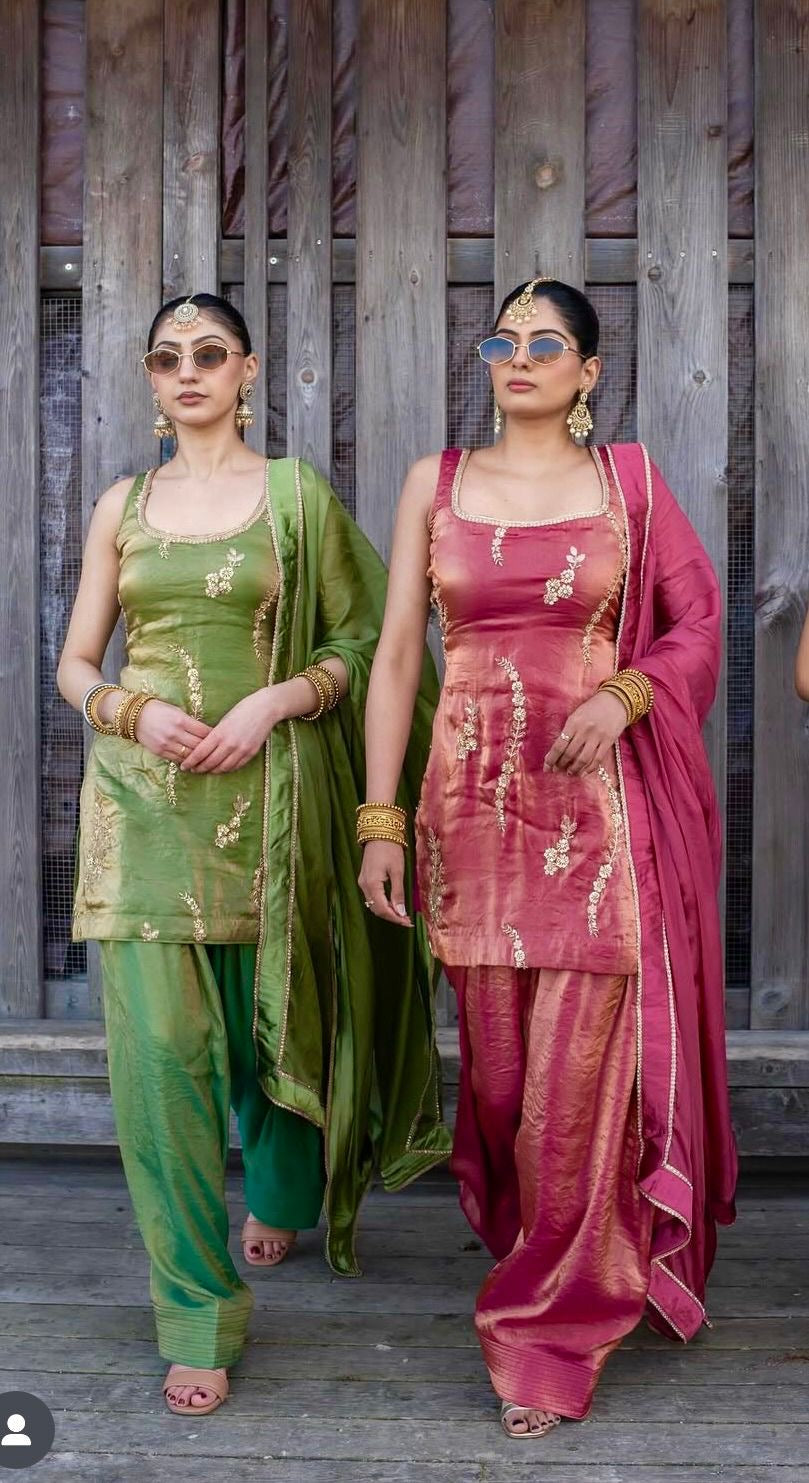 fendy silk with farshi salwar