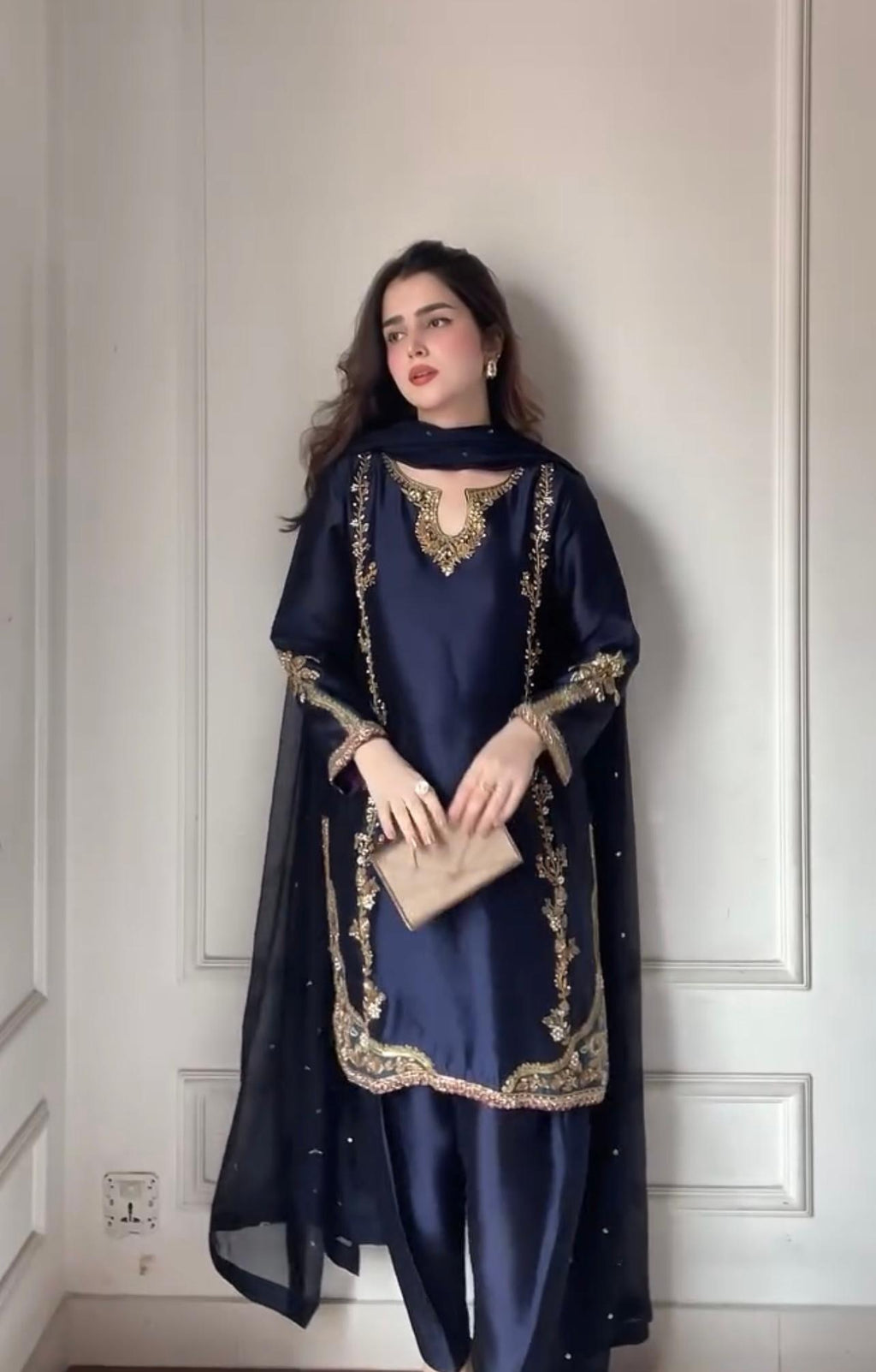 Crepe farshi salwar suit