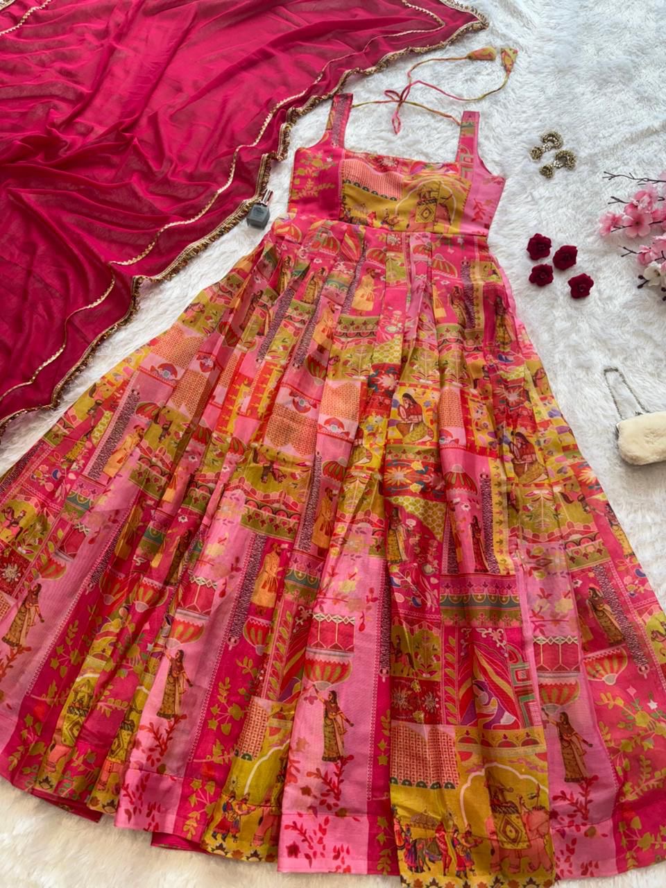 Raja rani stitched gown