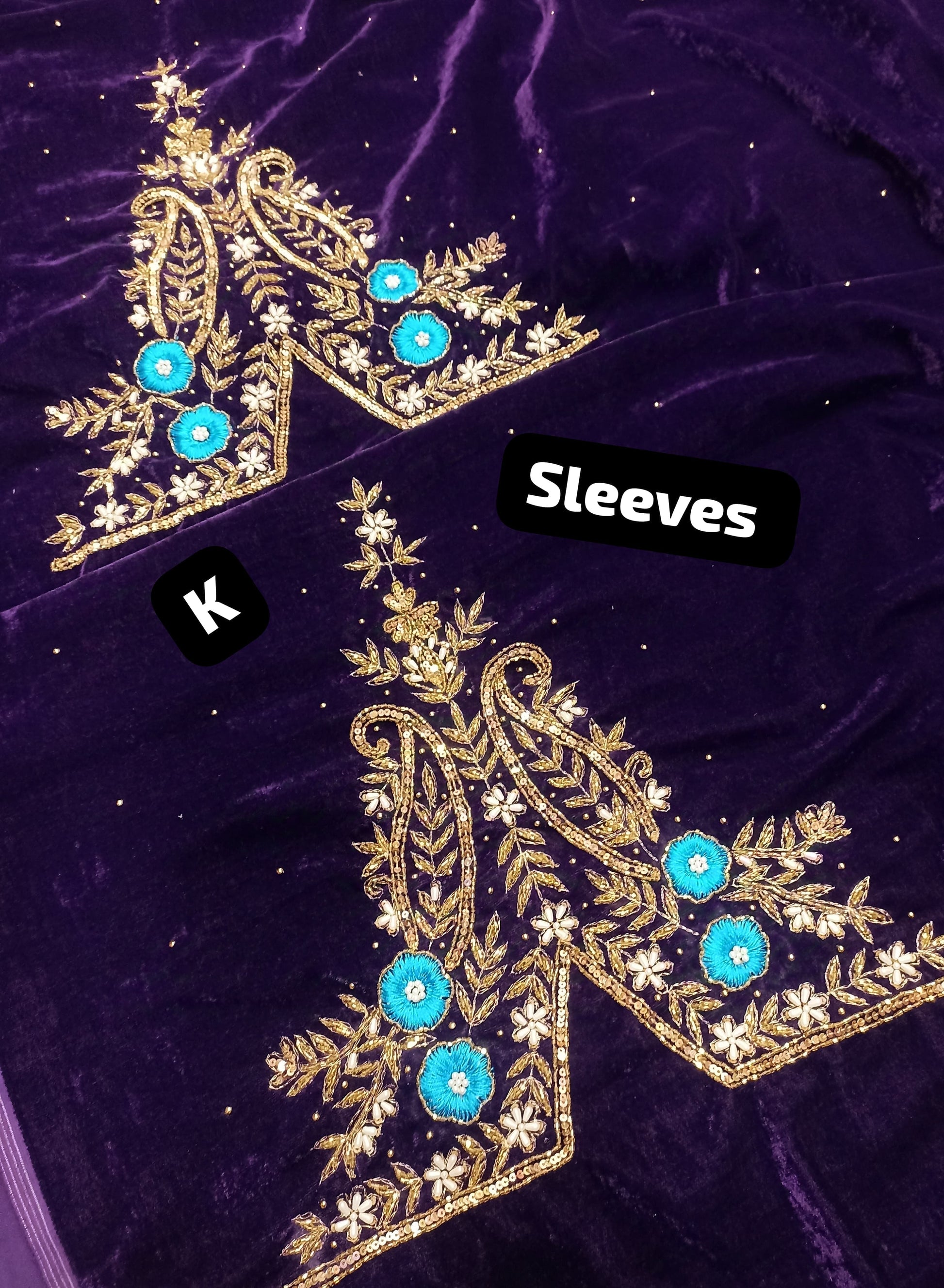 velvet handwork