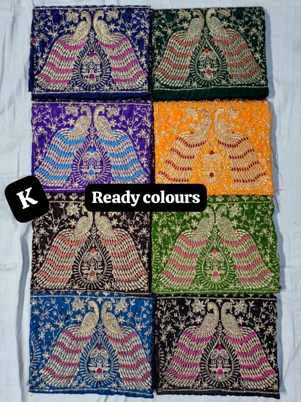 peacock handwrk suit