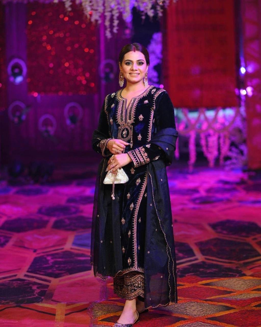 velvet stitched suit