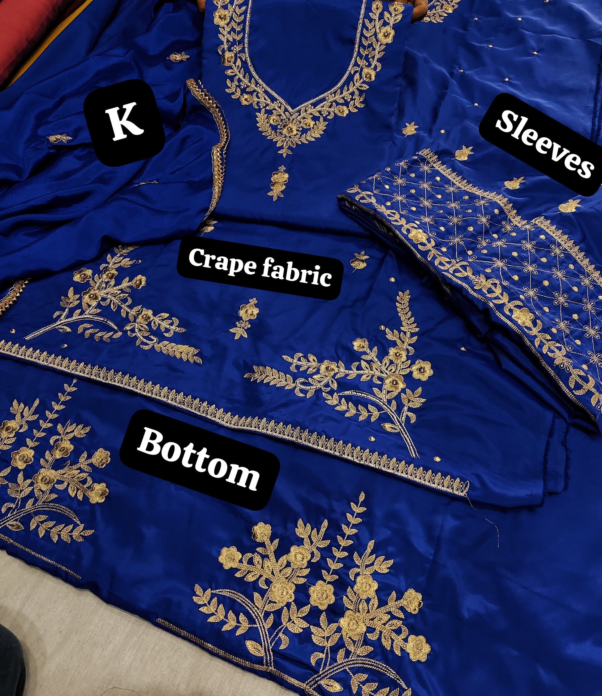 Crepe article for karwa