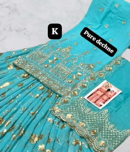 handwork sharara suit