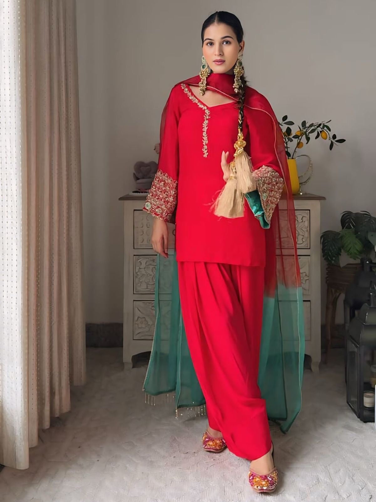 Pure silk farshi salwar