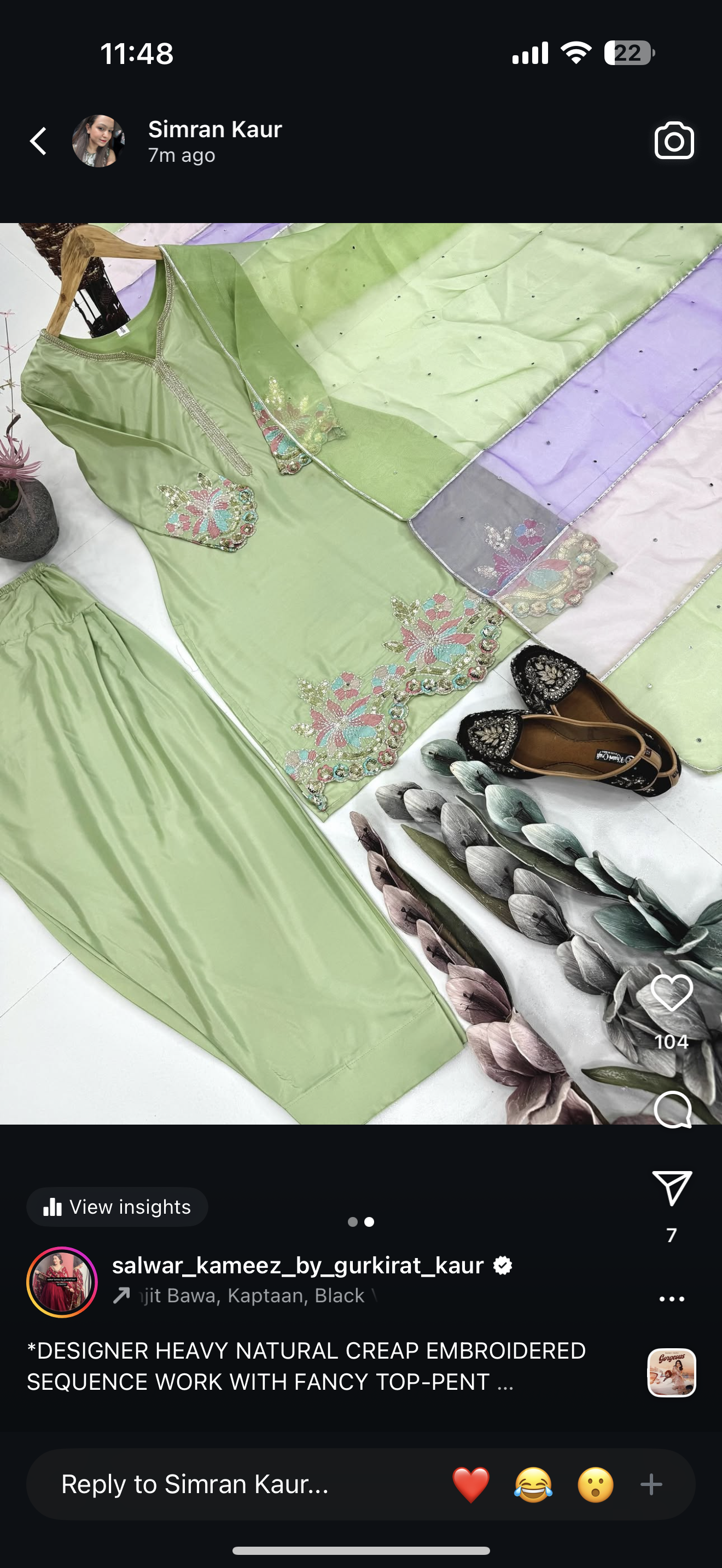 Pure crepe farshi salwar suit