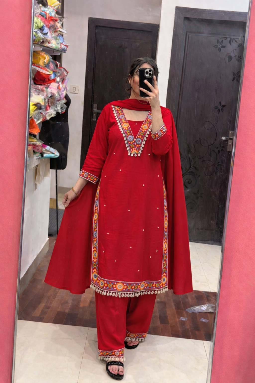 Cottom stitched suit