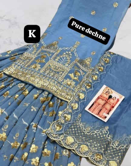 handwork sharara suit