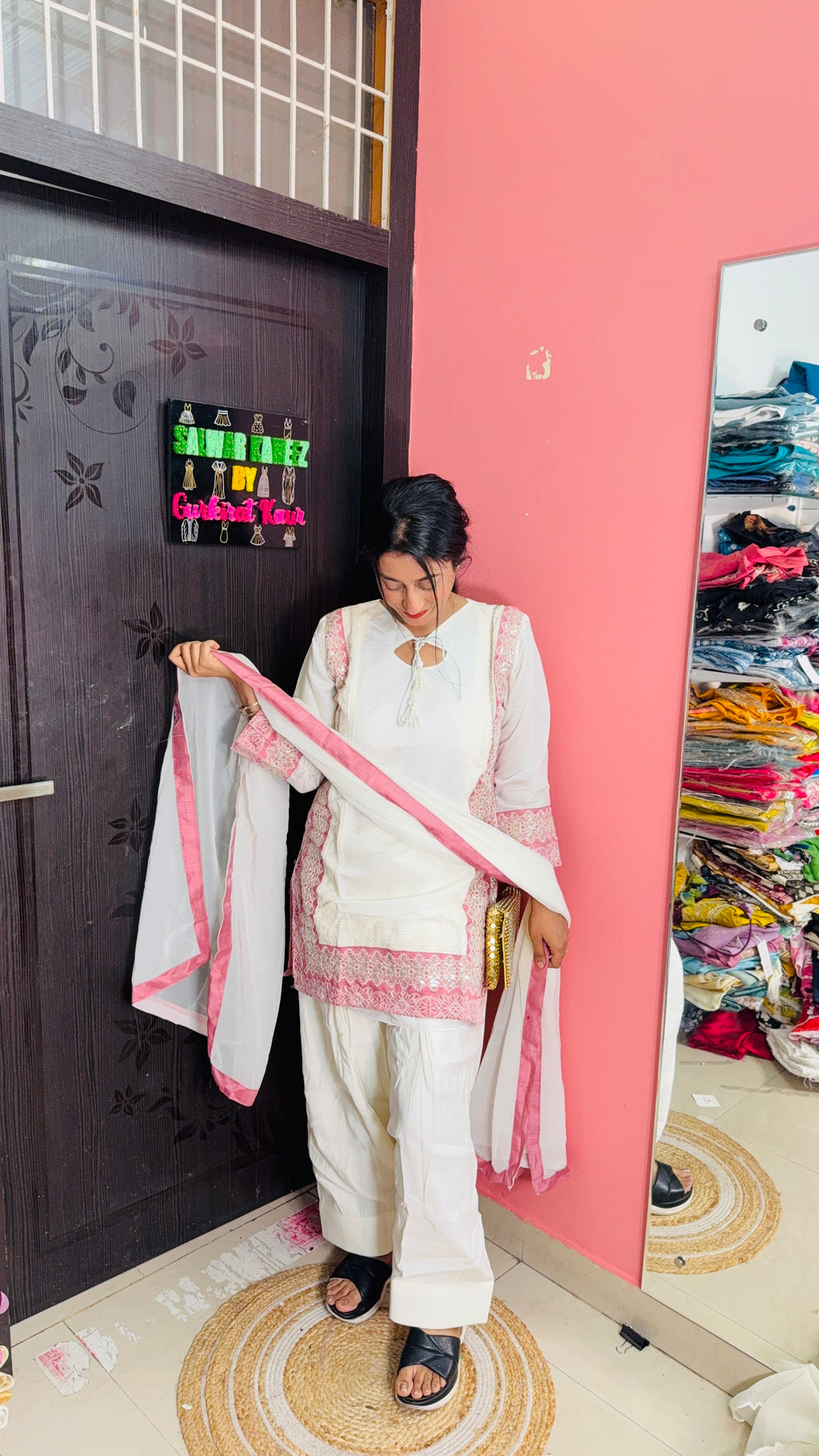 Farshi salwar white