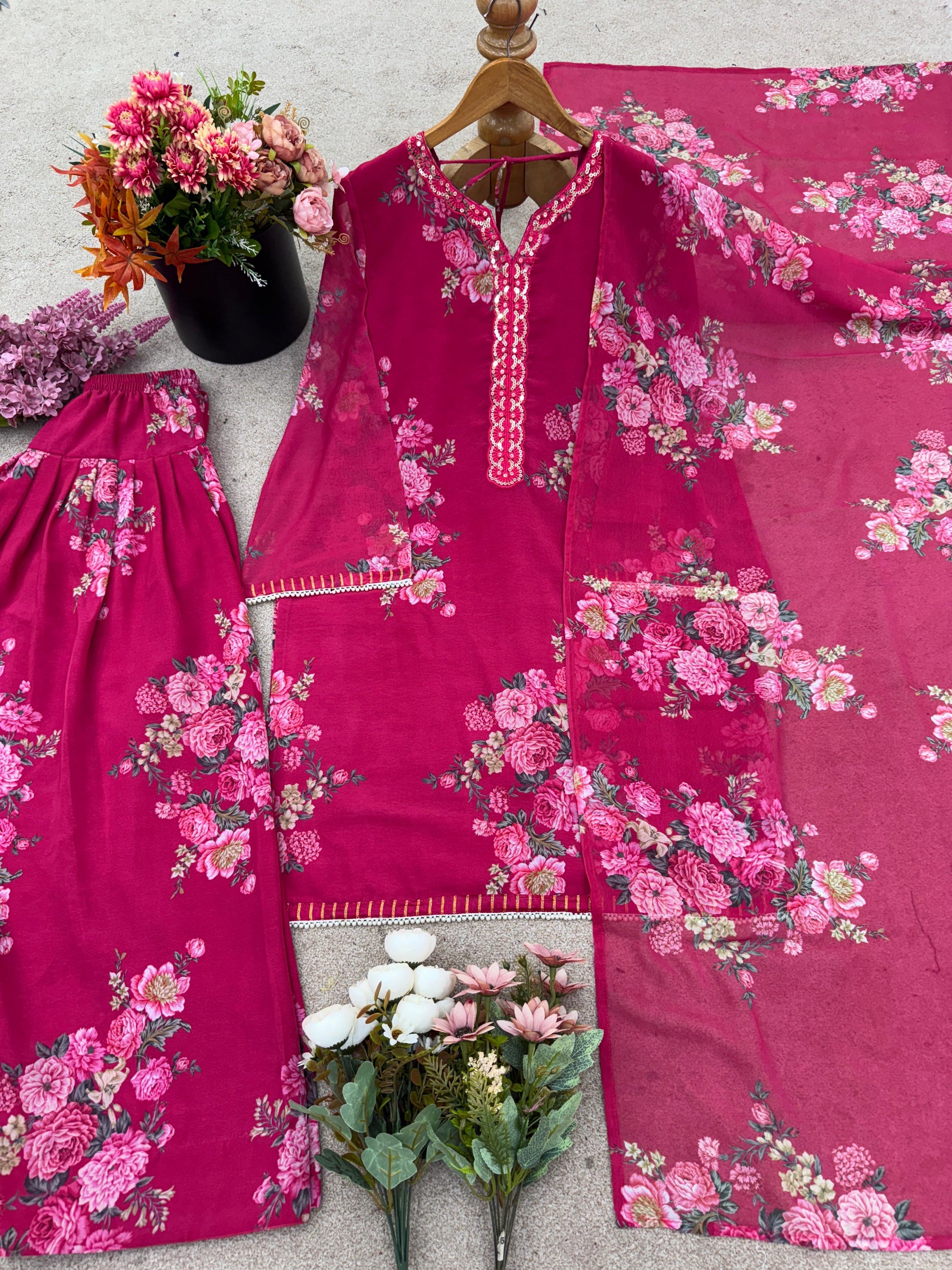 floral farshi suit