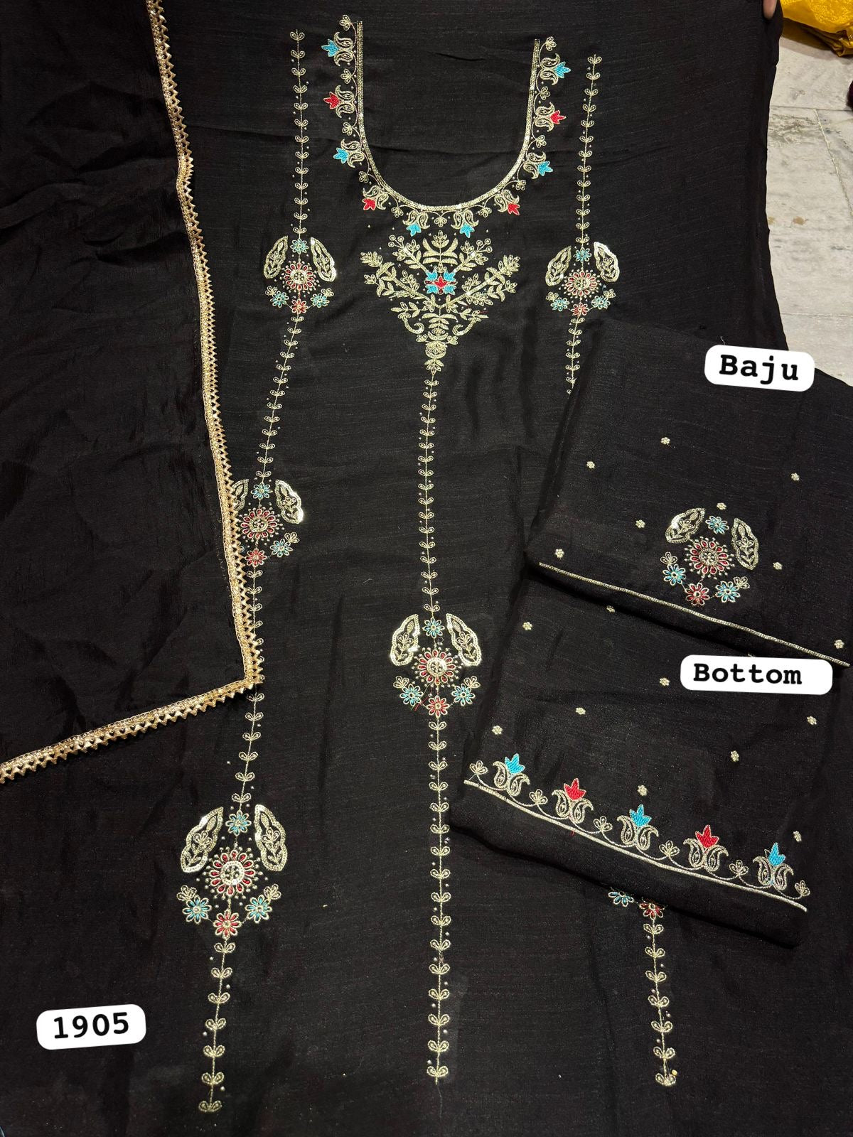 Unstitched classy black