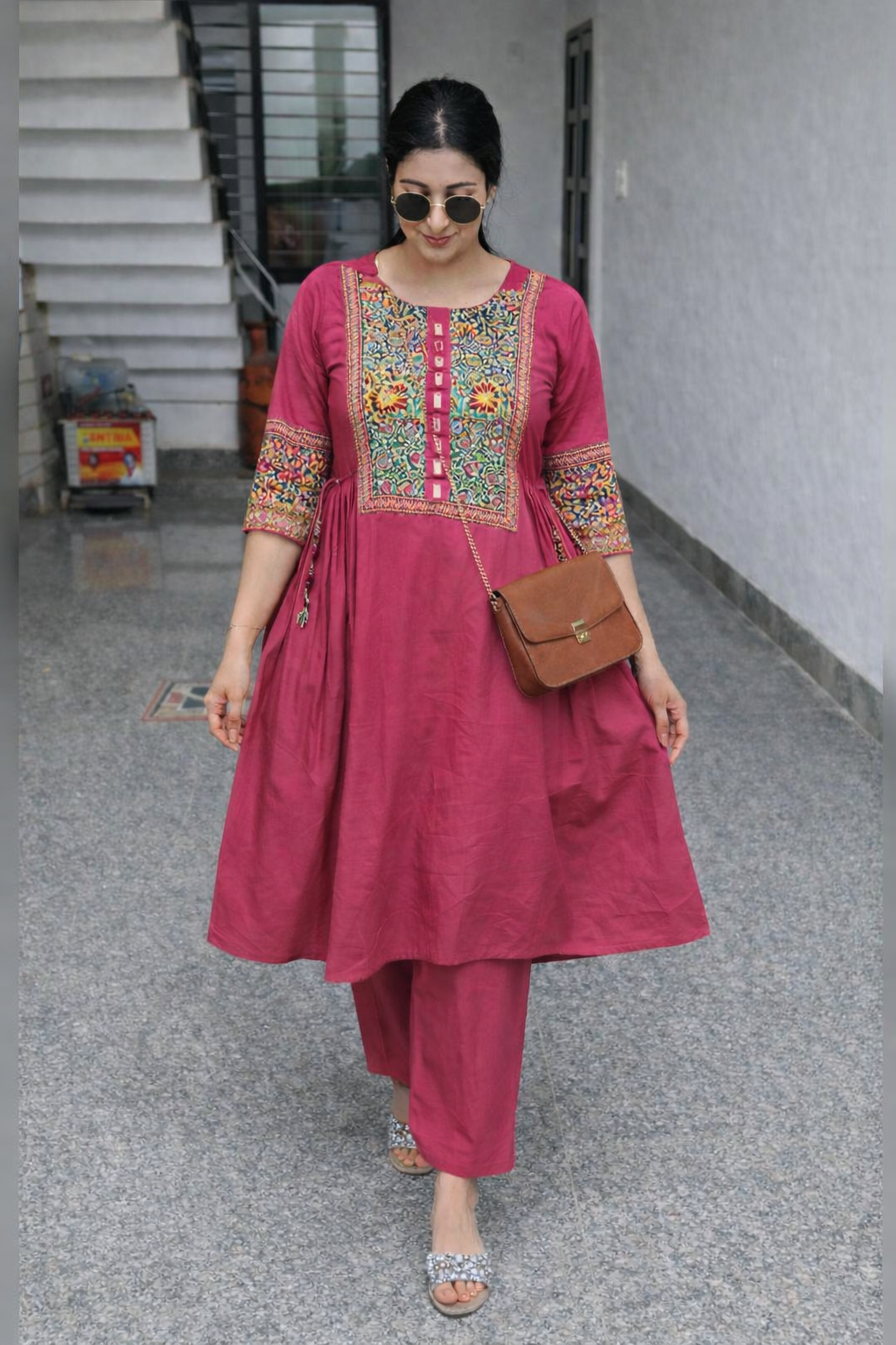 Trendy kurti plazo set