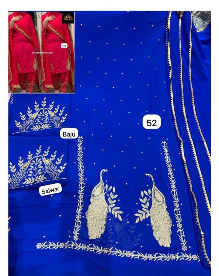 Peacock unstitched suits