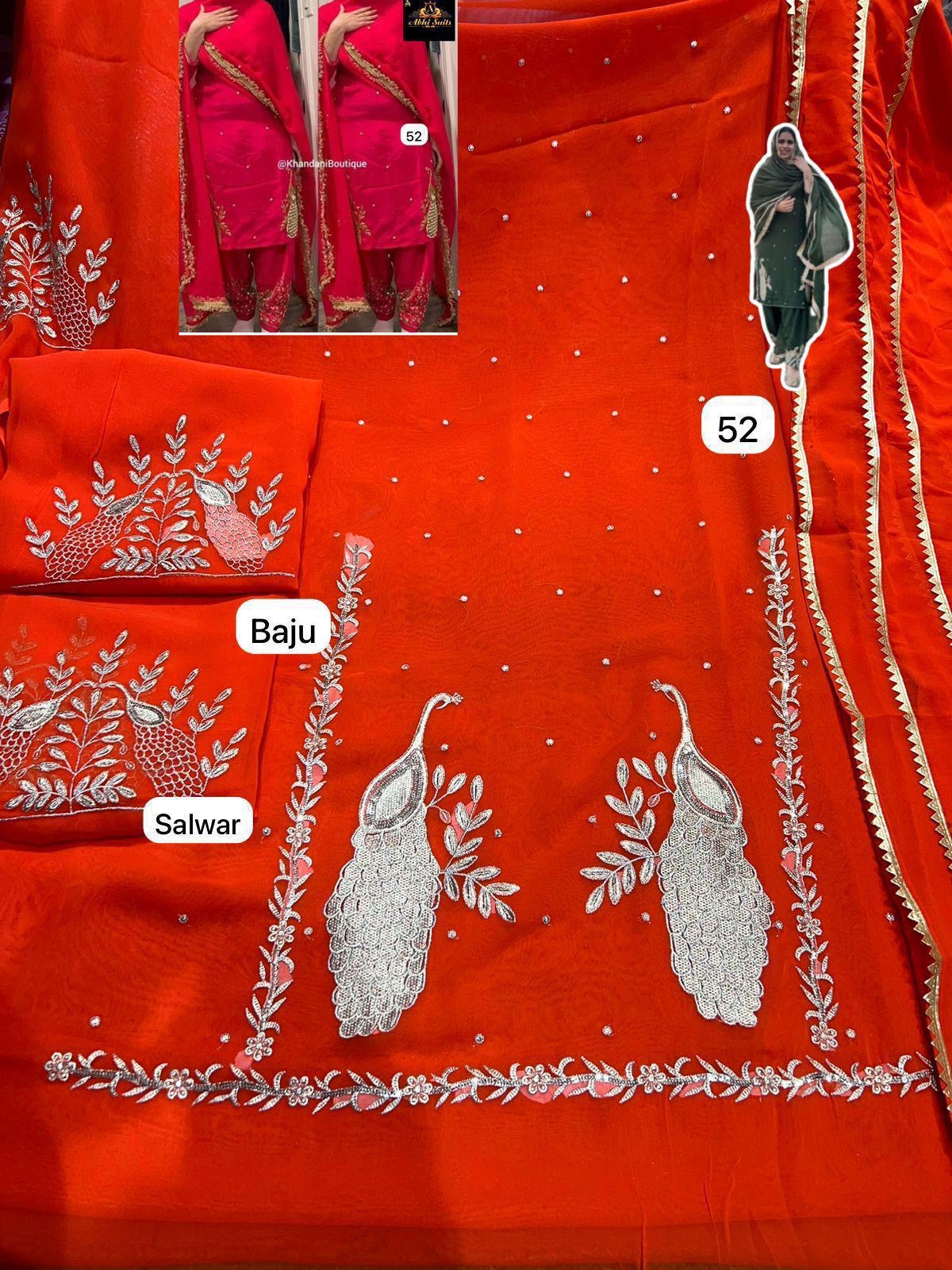 Peacock unstitched suits