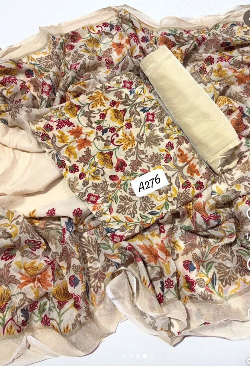 Crepe prints with dupatta