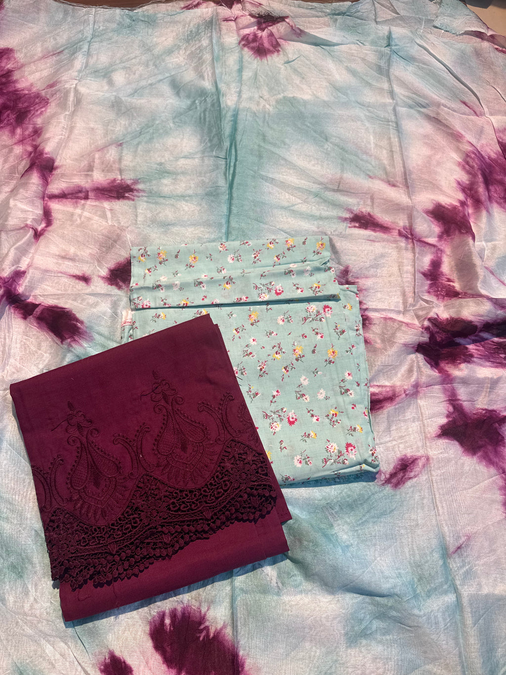 Cotton suit unstitched