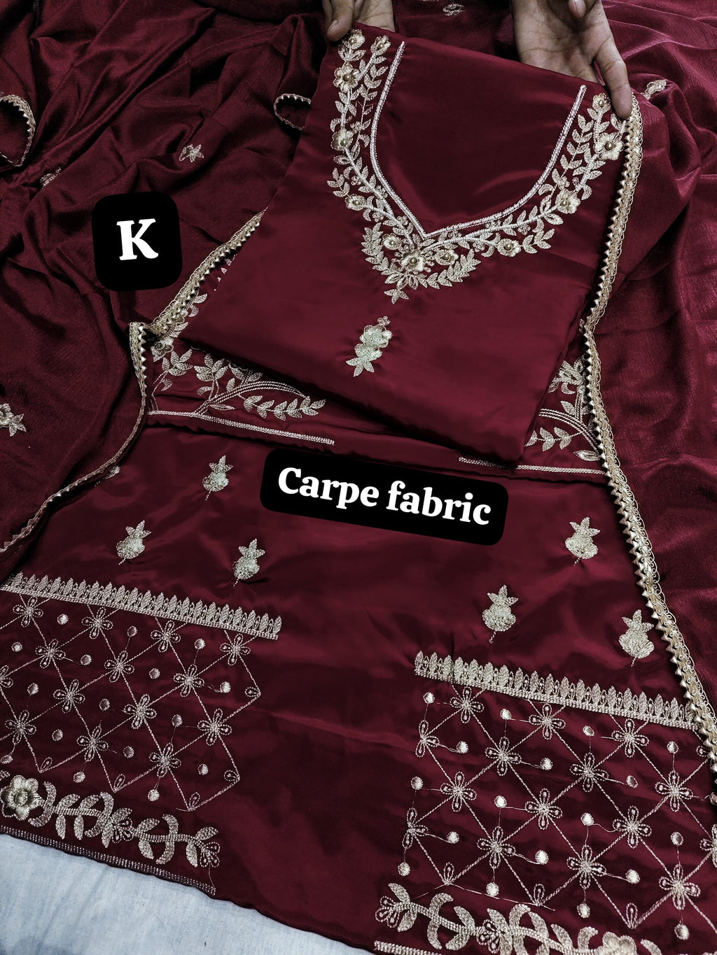 Crepe article for karwa