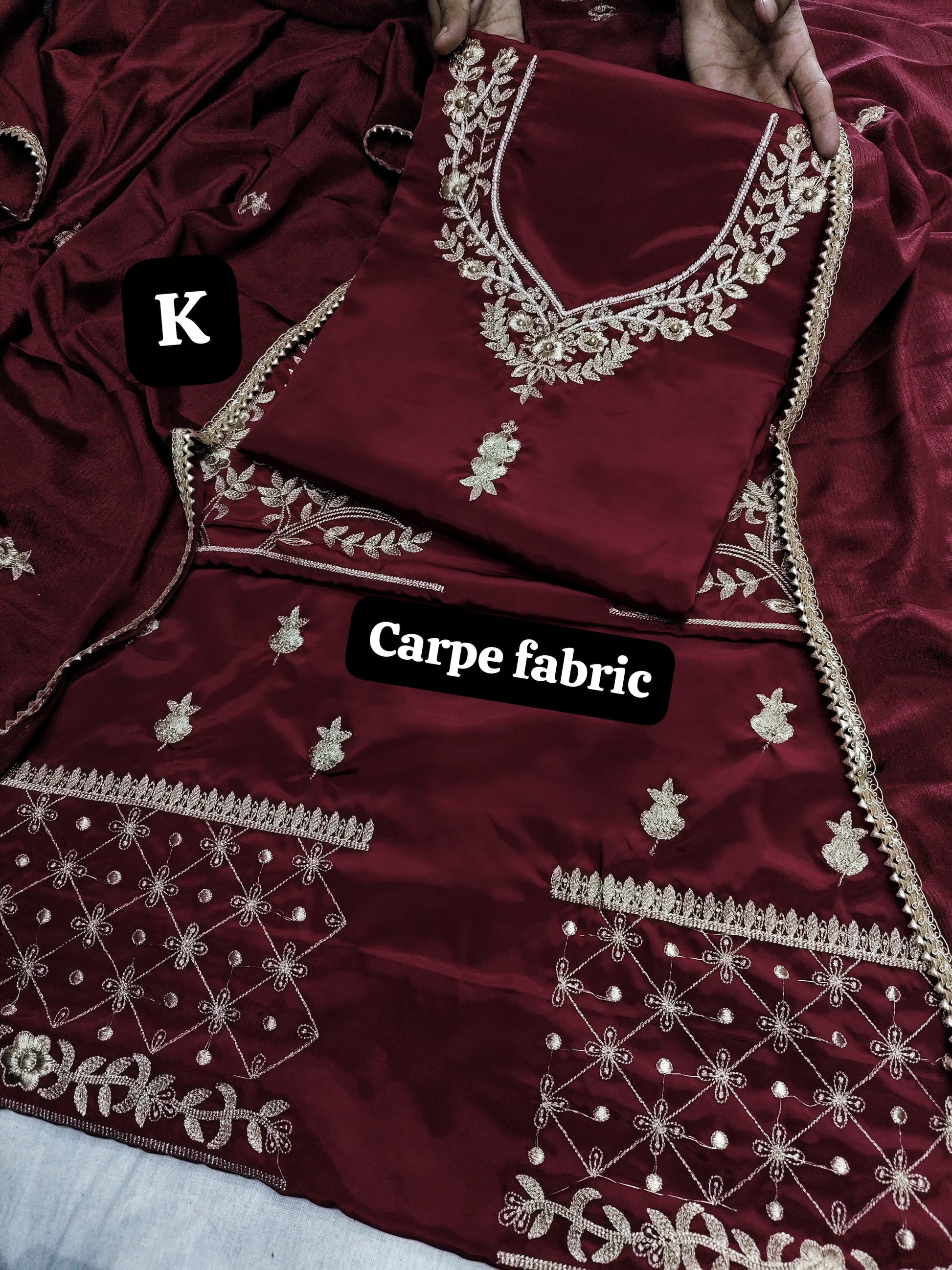 Crepe article for karwa