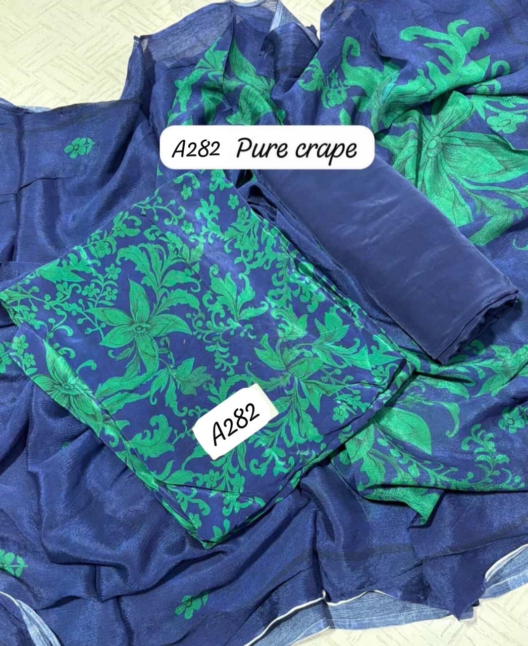 Crepe prints with dupatta