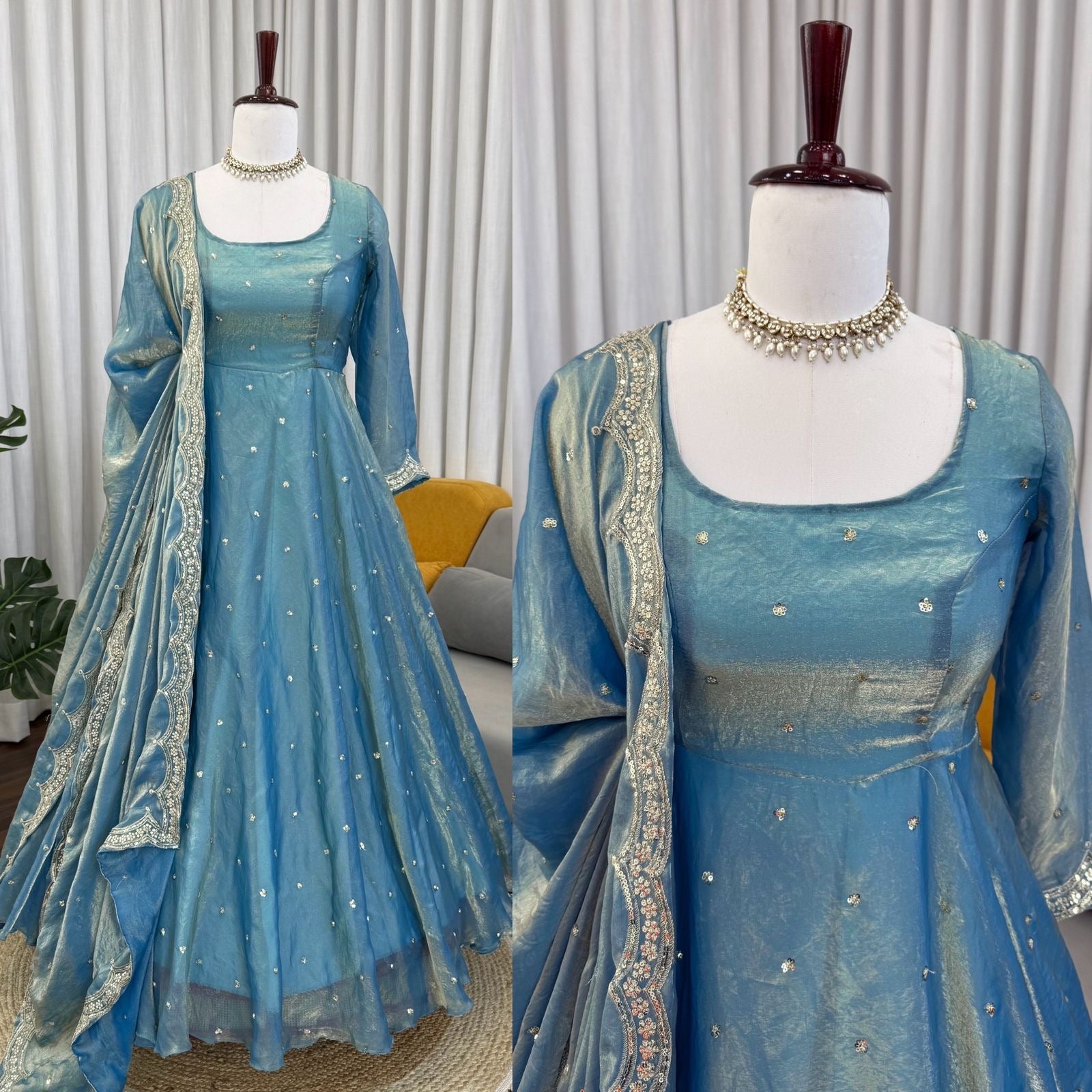 gown in fendy silk