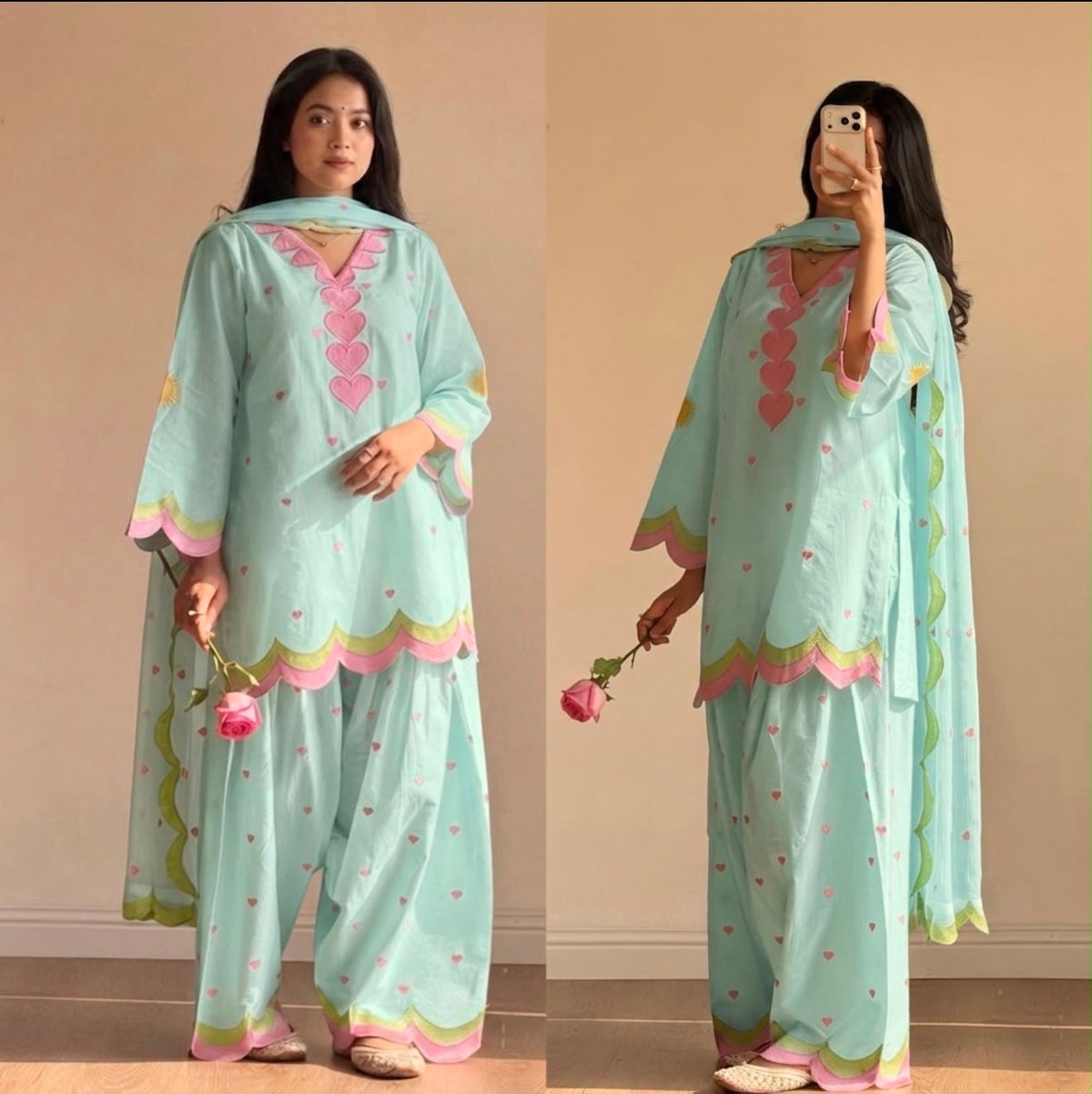 Heart farshi salwar