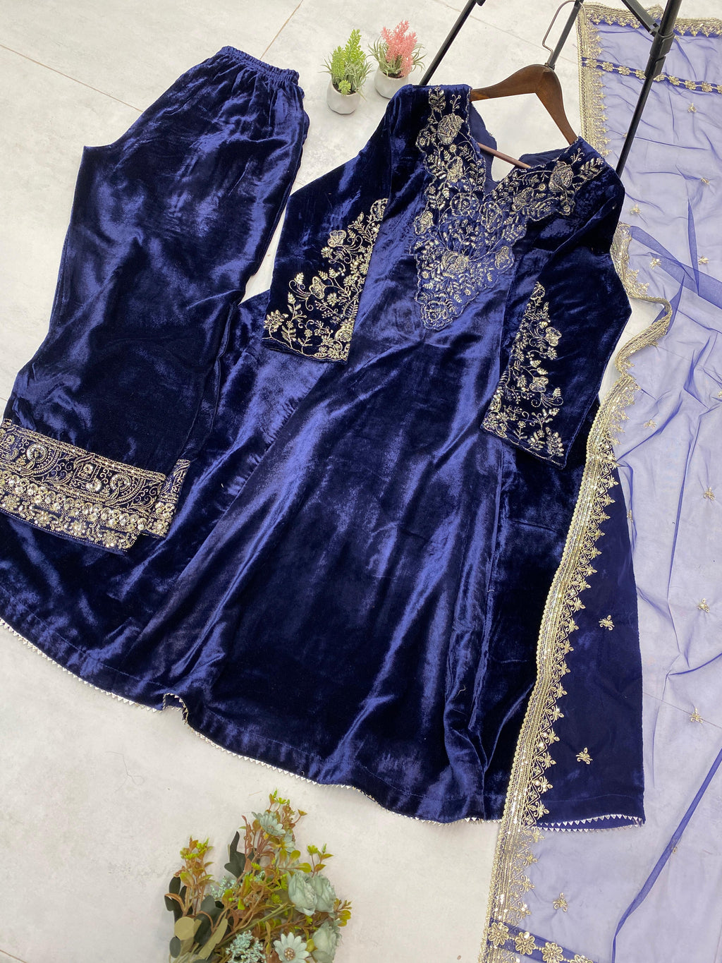 Velvet anarkali