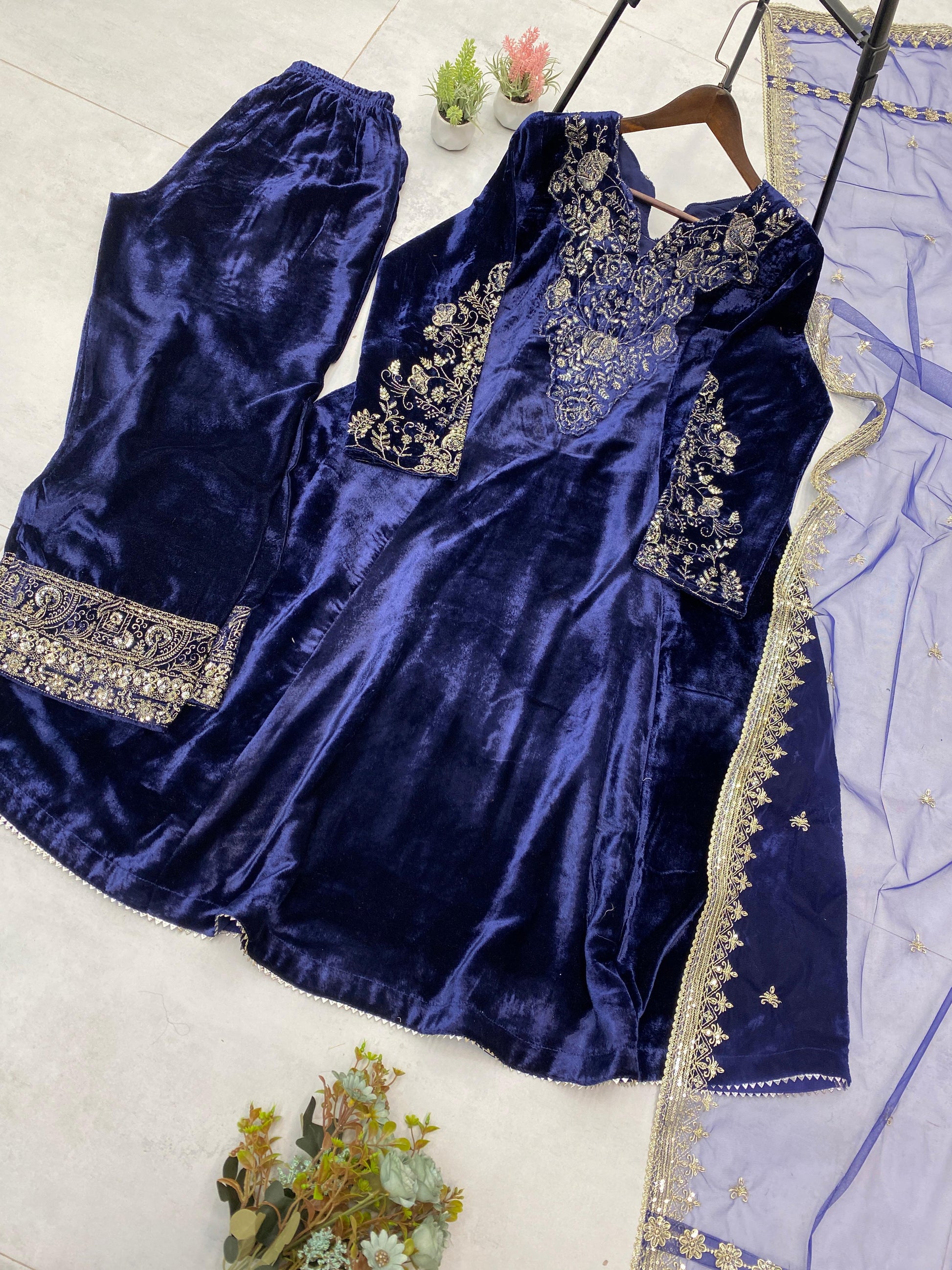 Velvet anarkali