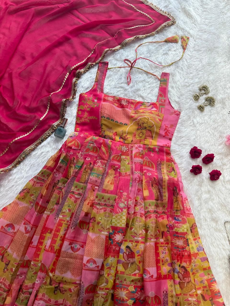 Raja rani stitched gown