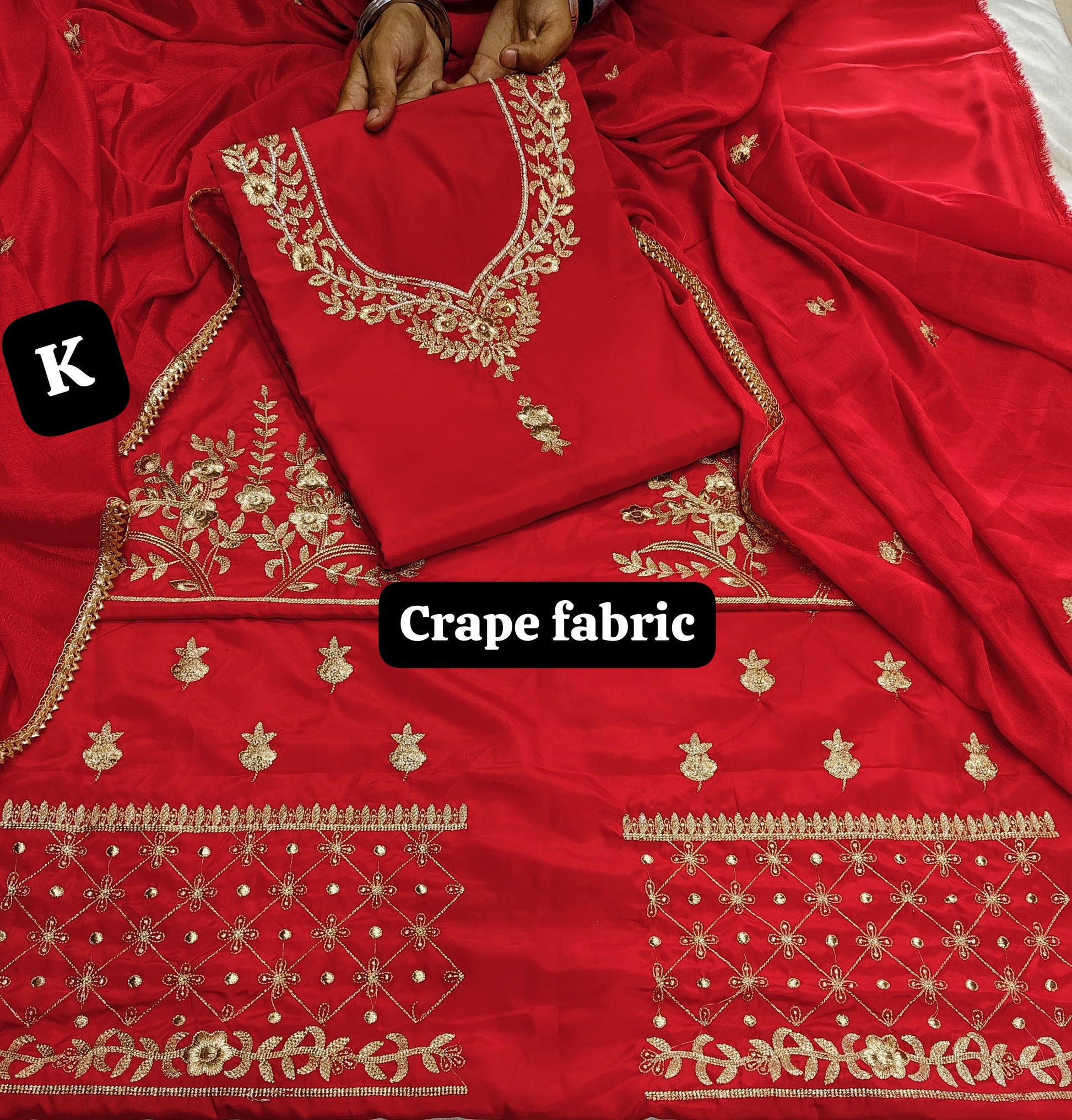 Crepe article for karwa