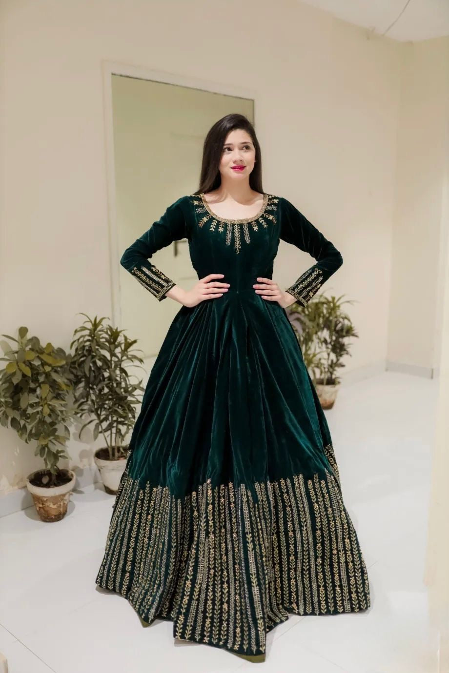 Velvet gown