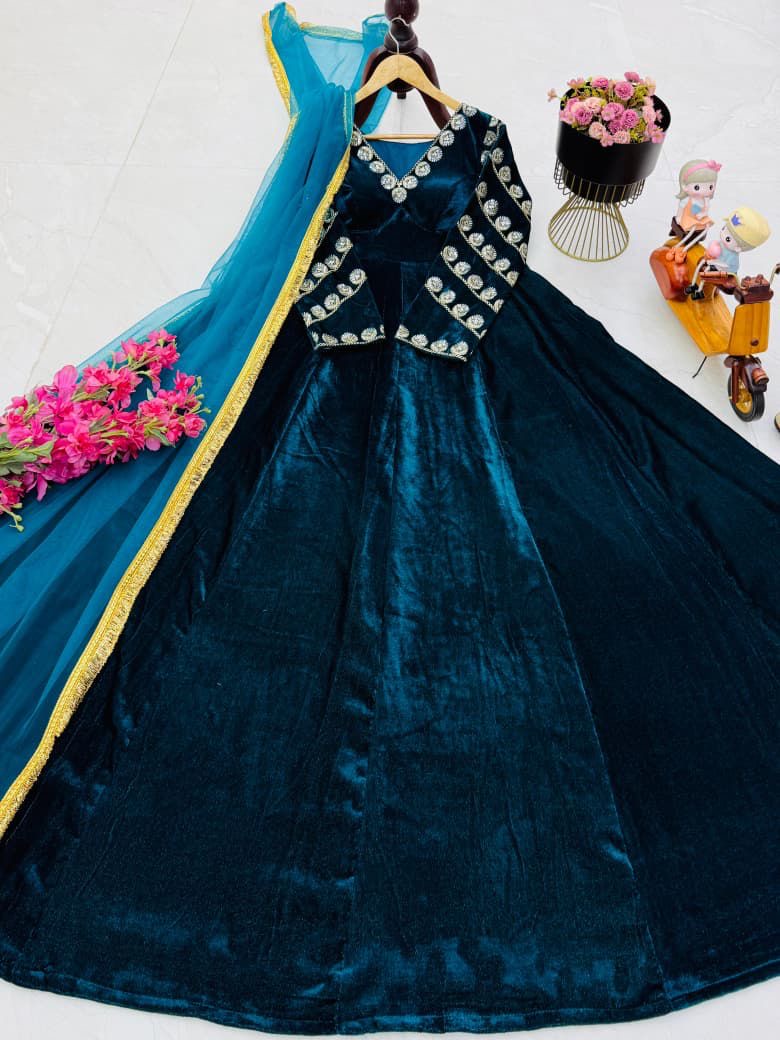 velvet anarkali