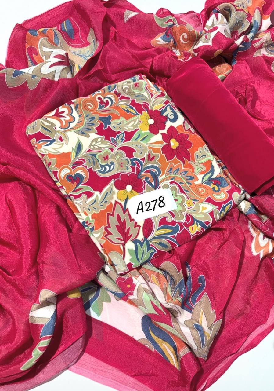 Crepe prints with dupatta