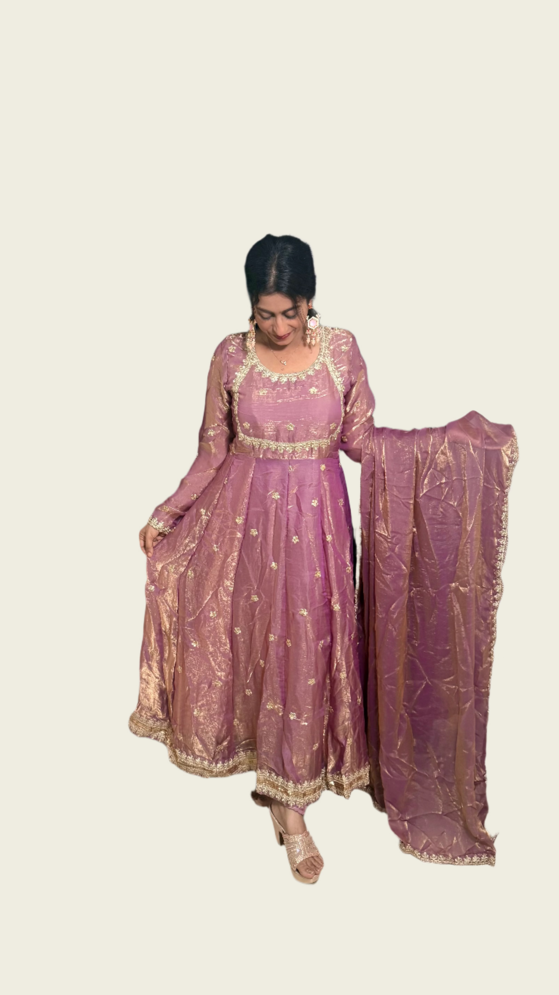 Shimmer anarkali