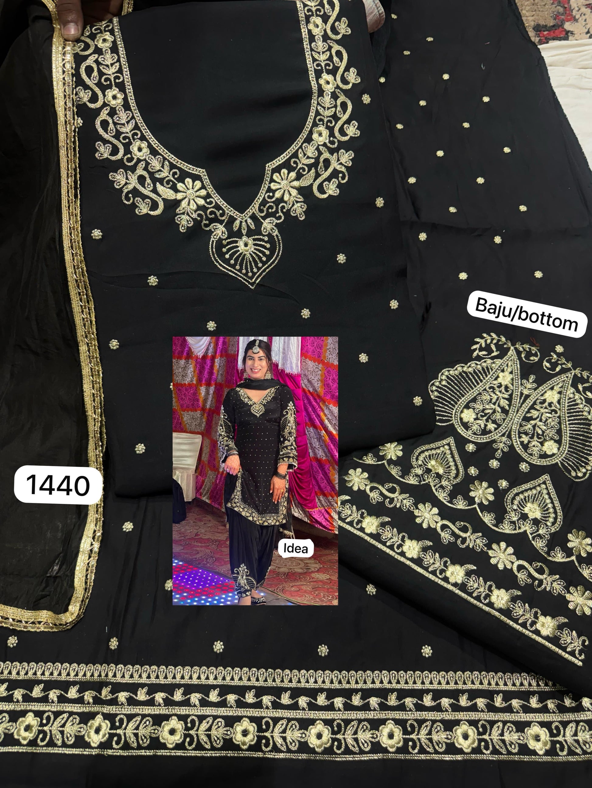 Black unstitched suit